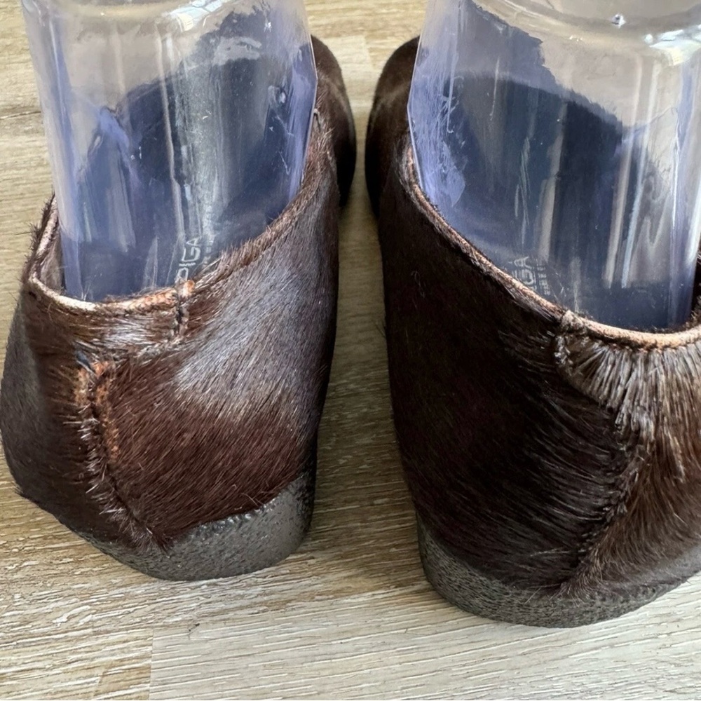 Via Spiga Italy Women’s Real Fur Wedge Size 7.5 Brown Mobwife Boho Retro 70s - Picture 5 of 12